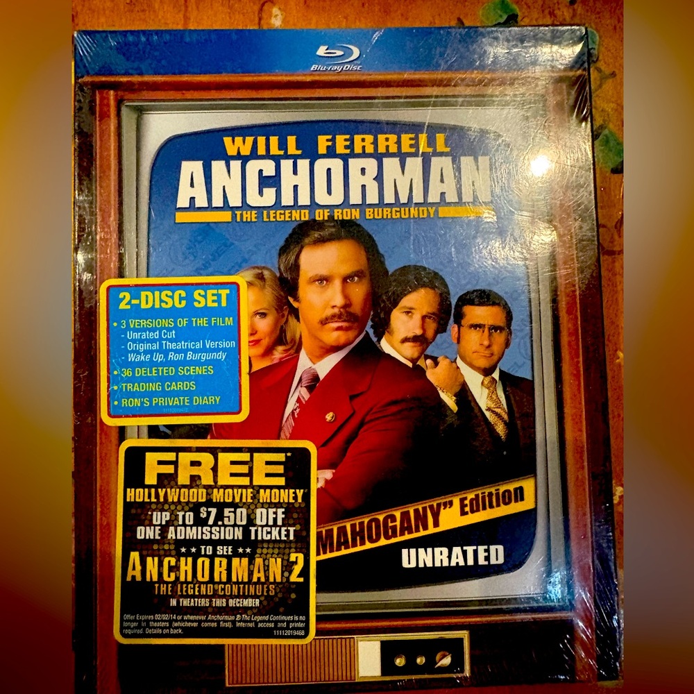 Rare unrated Anchorman Blu-ray The Rich Mahogany Edition